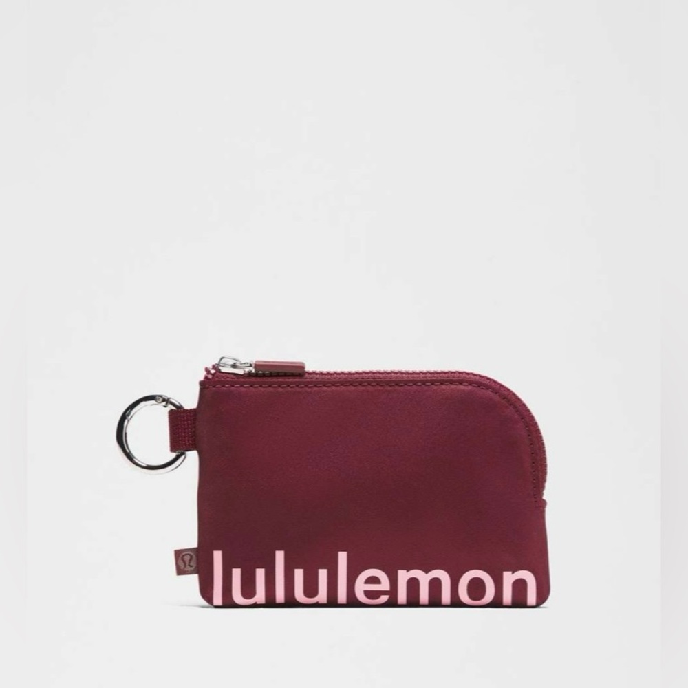 NWT Lululemon Clippable Card Pouch Deep Luxe/Pink Tide